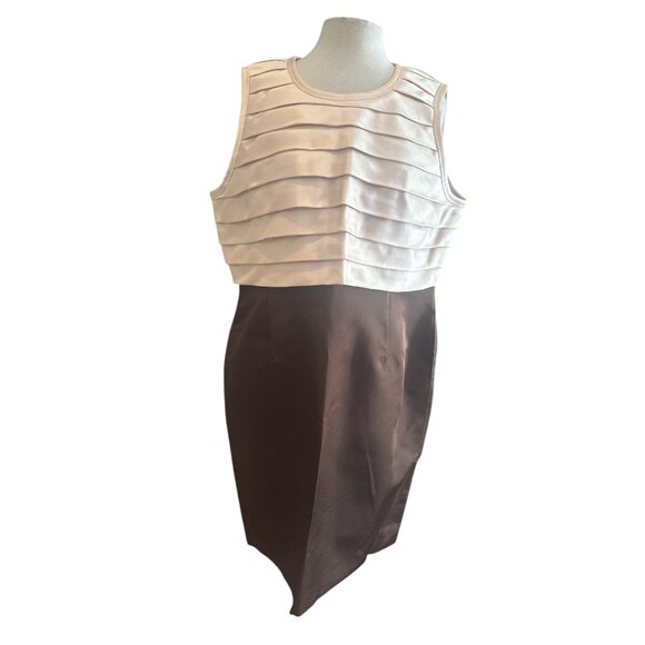 Per Se 100% Silk Colorblock Dress – Size 18 / UK 20 (NWT) - Picture 2 of 10